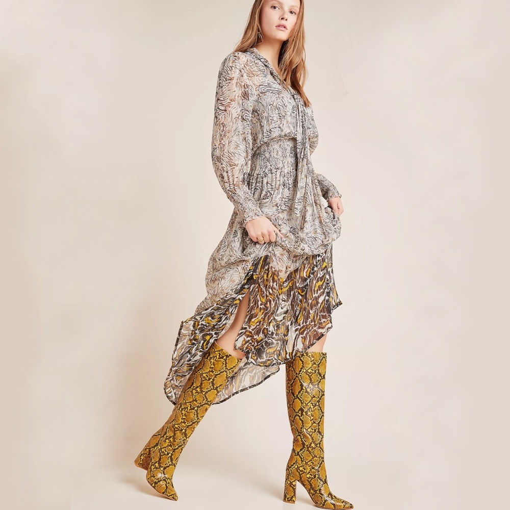 Jeffrey Campbell Siren Embossed Knee High Boots - Picture 9 of 9